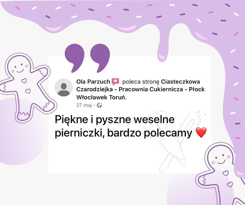 piękne i pyszne weselne pierniczki, opinia