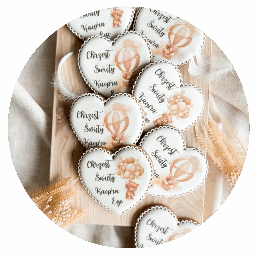 pierniczki, co na prezent na chrzest, pierniczki na chrzest, podziękowania na chrzest