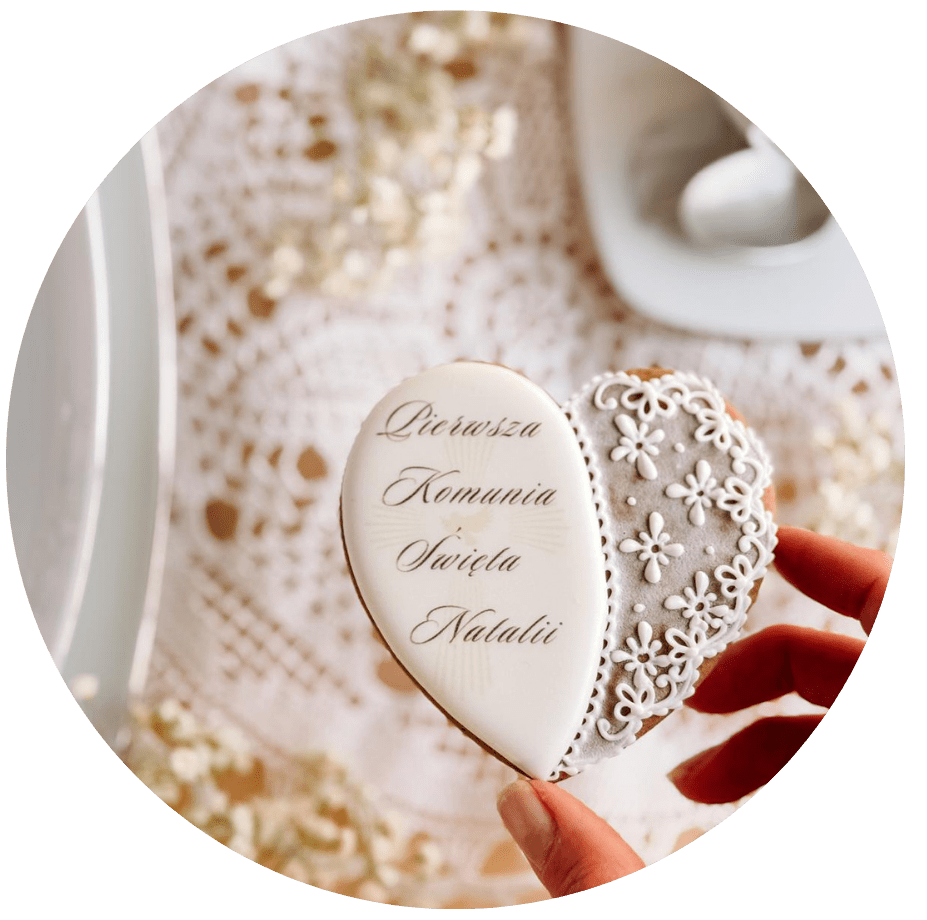 komunia, pierniczki, co na prezent na komunię, podziękowania dla gości na komunię