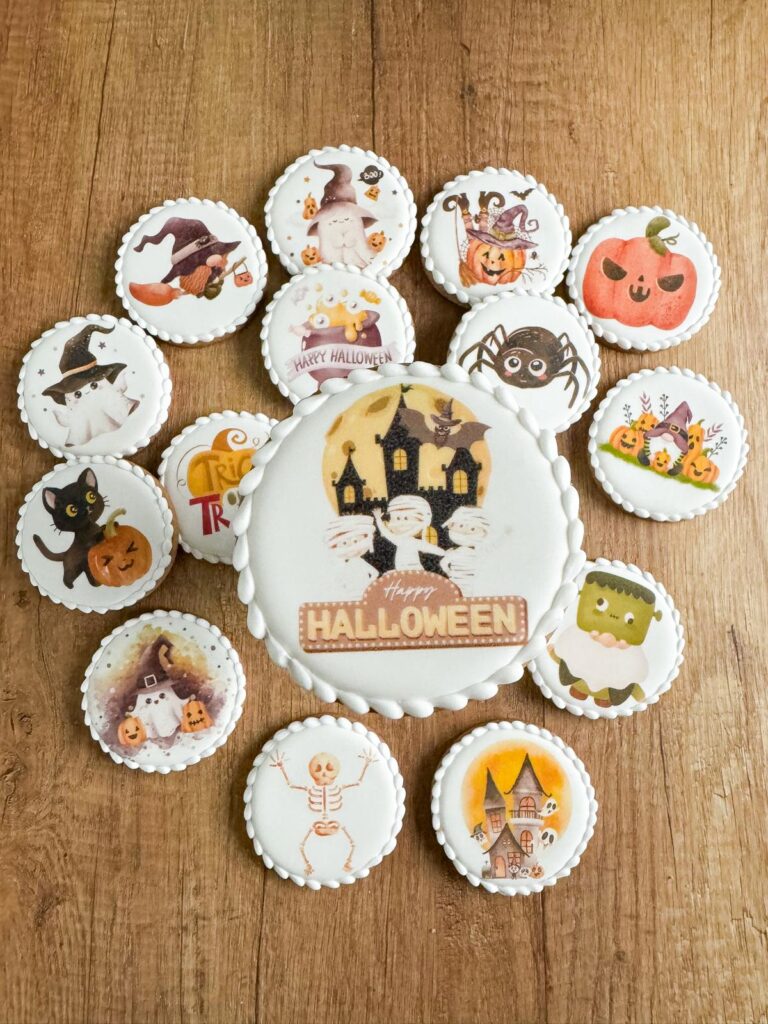 pierniczki, co na prezent , halloween, nadruk spożywczy