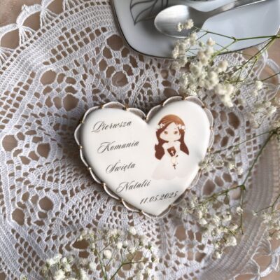 Pierniczek komunijny<br>serce z grafiką