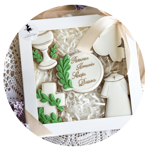 komunia, pierniczki, co na prezent na komunię, podziękowania dla gości na komunię